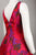 Adrianna Papell - 41889270 Tea-Length Jacquard Floral Print Dress in Pink and Floral