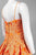 Adrianna Papell - 41893270 Crochet overlay short A-Line Dress in Orange