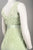 Adrianna Papell - V-Neck with Ribbon Waist Lace Dress 41893310 in Green