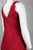 Adrianna Papell - Floral Lace V-Neck Sleeveless Dress 41895500 in Red