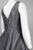 Adrianna Papell - Sleeveless V-Back Tea Length Dress 41899070 in Gray