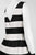 Adrianna Papell - 41913060 Sleeveless Striped Mikado A-Line Dress in Black and White
