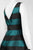 Adrianna Papell - 41913060 Sleeveless Striped Mikado A-Line Dress in Black and Green