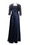 Adrianna Papell - 81863790 Lace Trim Satin Dress with Bolero in Blue
