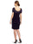 Adrianna Papell - 81870790 Short Sleeve Illusion Scoop Ruched Dress in Purple