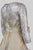 Adrianna Papell - 81916970 Quarter Sleeve Ribbon Ornate High Low Gown in Neutral