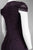 Adrianna Papell - 08G905570 Cap Sleeve V-Neck Ruched Dress in Purple