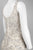 Adrianna Papell - Square Neck Sleeveless Sparkling Gown 91895430 in Neutral and White