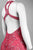 Adrianna Papell - 92868320 Sequin Embellished Halter Neck Gown in Red and Pink