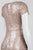 Adrianna Papell - 191917080 Sequin Bateau Short Sleeves Dress in Neutral