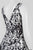 Adrianna Papell - 191929200 Swirl Print Tea Length Dress in White and Black