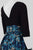 Adrianna Papell - AP1D100370 Multi-Printed Bateau A-line Dress in Blue and Multi-Color