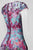 Adrianna Papell - AP1D101023 Floral Print Scuba A-line Dress in Blue and Multi-Color