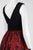 Adrianna Papell - Ruched V-Neck A-line Dress AP1D100440 in Red and Black