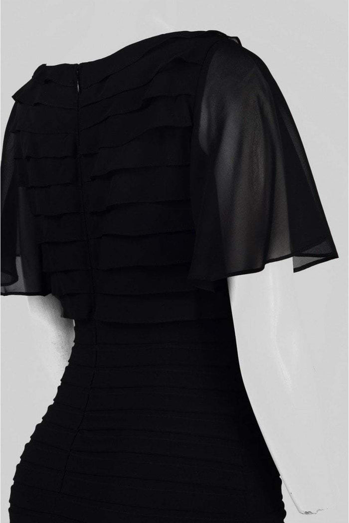 Adrianna Papell - AP1D100590 Flutter Sleeve Short Dress in Black