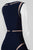 Adrianna Papell - AP1D100737 Bateau A-line Dress with Illusion Details in Blue and Neutral