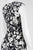 Adrianna Papell - AP1D100872 Split Neck Floral Sheath Dress in Black and White