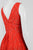 Adrianna Papell - AP1D101098 Lace V-neck A-line Dress in Red and Orange