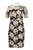 Adrianna Papell - AP1D101410 Floral Embroidered Illusion Bateau Dress In White and Gold