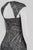 Adrianna Papell - AP1E200206 Bedazzled Queen Anne Sheath Dress in Gray and Silver