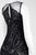 Adrianna Papell - Sequined Illusion Bateau Sheath Dress AP1E200464  in Black