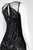 Adrianna Papell - AP1E200464 Sequined Illusion Bateau Sheath Dress in Black