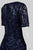 Adrianna Papell - AP1E201421 Swirl Embroidered Bateau Dress in Blue