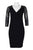 Adrianna Papell - AP1E201493 Sequined Pleated V-neck Sheath Dress In Black