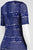Adrianna Papell - AP1E201601 Bateau Neck Lace Fitted Dress in Blue