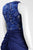 Adrianna Papell - AP1E201669 Floral Lace Bateau Jersey Sheath Dress In Blue