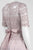 Adrianna Papell - AP1E201751 Lace Bateau Neck A-line Dress in Pink