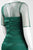 Adrianna Papell - AP1E201931 Sheered Bateau Neck Tiered Dress in Green