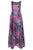 Adrianna Papell - AP1E203278 Floral Print Pleated A-line Dress In Multi-Color