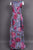 Adrianna Papell - AP1E203278 Floral Print Pleated A-line Dress In Multi-Color