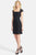 Adrianna Papell - Square Neckline Short Lace Dress 41878600 in Black