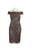 Adrianna Papell - AP1E201100 Sequined Off-Shoulder Sheath Dress In Gray