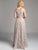 Lara Dresses - Dainty Bateau Illusion A-Line Evening Gown with Faux Pearl Embellishments 332340, Gray