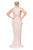 Tadashi Shoji - Sequin-Embroidered Draped Tulle Gown In Pink