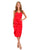 Aidan Mattox - MD1E203029 Ruffled Side Bodice Sheath Dress In Red