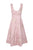 Bateau Neck Floral Tea-Length Dress MD1E201386 in Pink