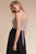 Aidan Mattox - MD1E200982 Beaded V-neck Chiffon A-line Dress in Neutral and Black