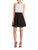 Aidan Mattox - 54460920 Beaded Sleeveless Bateau A-Line Cocktail Dress in White and Black