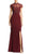 Aidan Mattox - MD1E203299 Embellished High Neck Trumpet Dress In Red