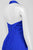 Aidan Mattox Crisscross-Strapped Midriff Plunging Halter Gown 54469500 In Blue