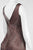 Aidan Mattox - V Neck Long Dress 54474240 in Brown