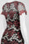 Aidan Mattox - MD1E200057 Floral Bateau Neck Column Dress in Pink and Gold
