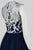 Aidan Mattox - MD1E200856 Sleeveless V-Neck Embroidered Ball Gown in White and Blue