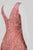 Aidan Mattox - MD1E200884 Embroidered Mesh Sheath Dress in Orange