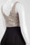 Aidan Mattox - MD1E200982 Beaded V-neck Chiffon A-line Dress in Neutral and Black