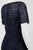 Aidan Mattox - MD1E201018 Bateau Neck Crochet Cocktail Dress in Blue